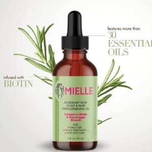 MIELLE Scalp & Hair Strengthening Oil, Rosemary Mint, 2 fl oz (59 ml)
